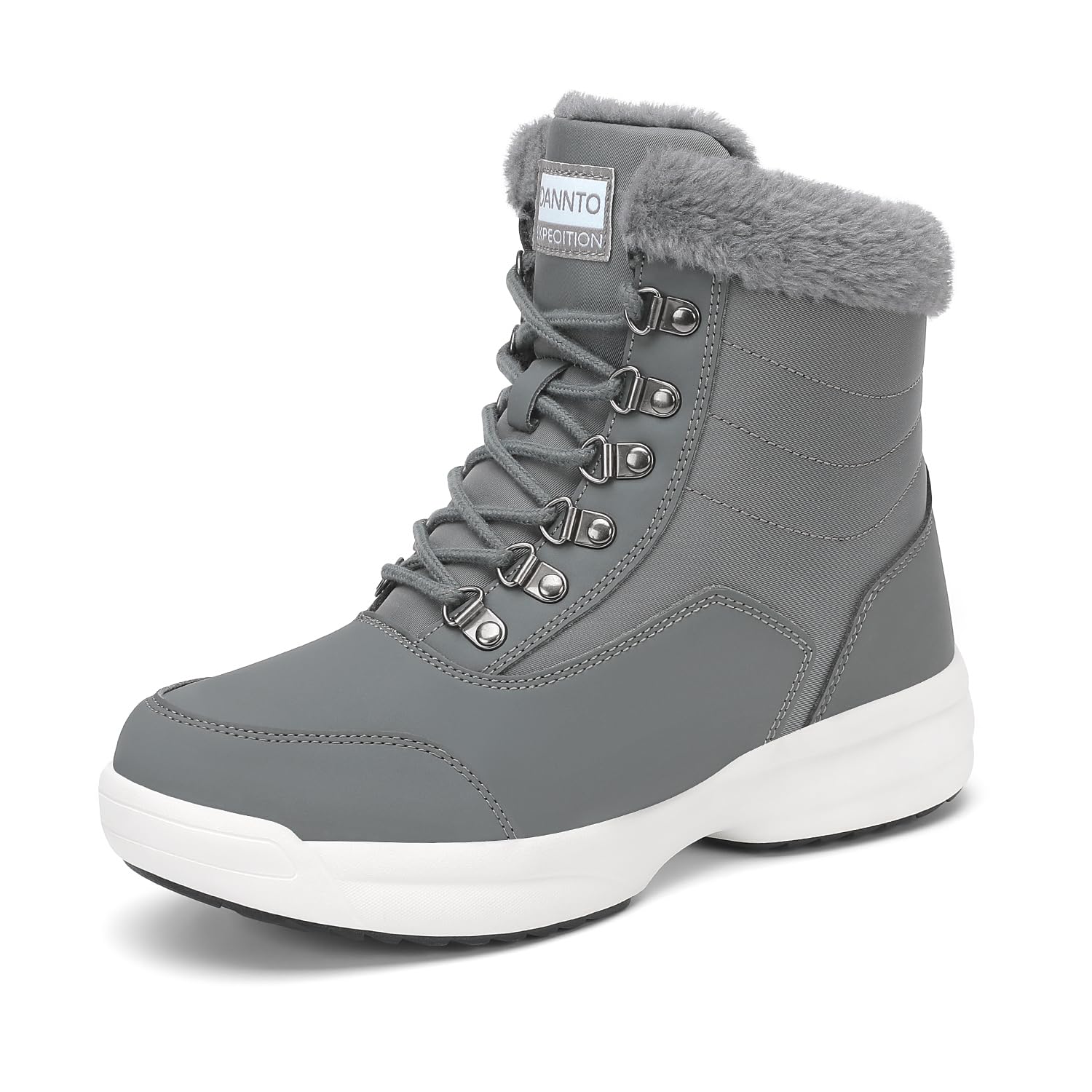 Dannto Women Winter Snow Boots Ladies Warm Fur Lined Ankle Booties Outdoor Water Resistant Furry Shoes