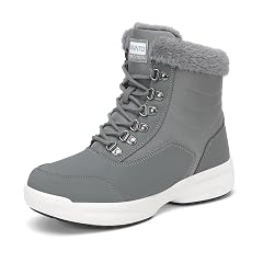 Dannto Women Winter Snow Boots Ladies Warm Fur Lined Ankle Booties Outdoor Water Resistant Furry Shoes