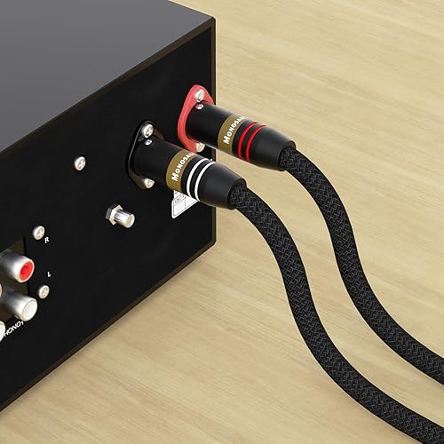 Miniatura 5 de Monosaudio Cable XLR de audio XLR de 17 AWG para audiófilo, cable de audio equilibrado OFC, cobre chapado en plata, interconexión XLR 2XLR macho a