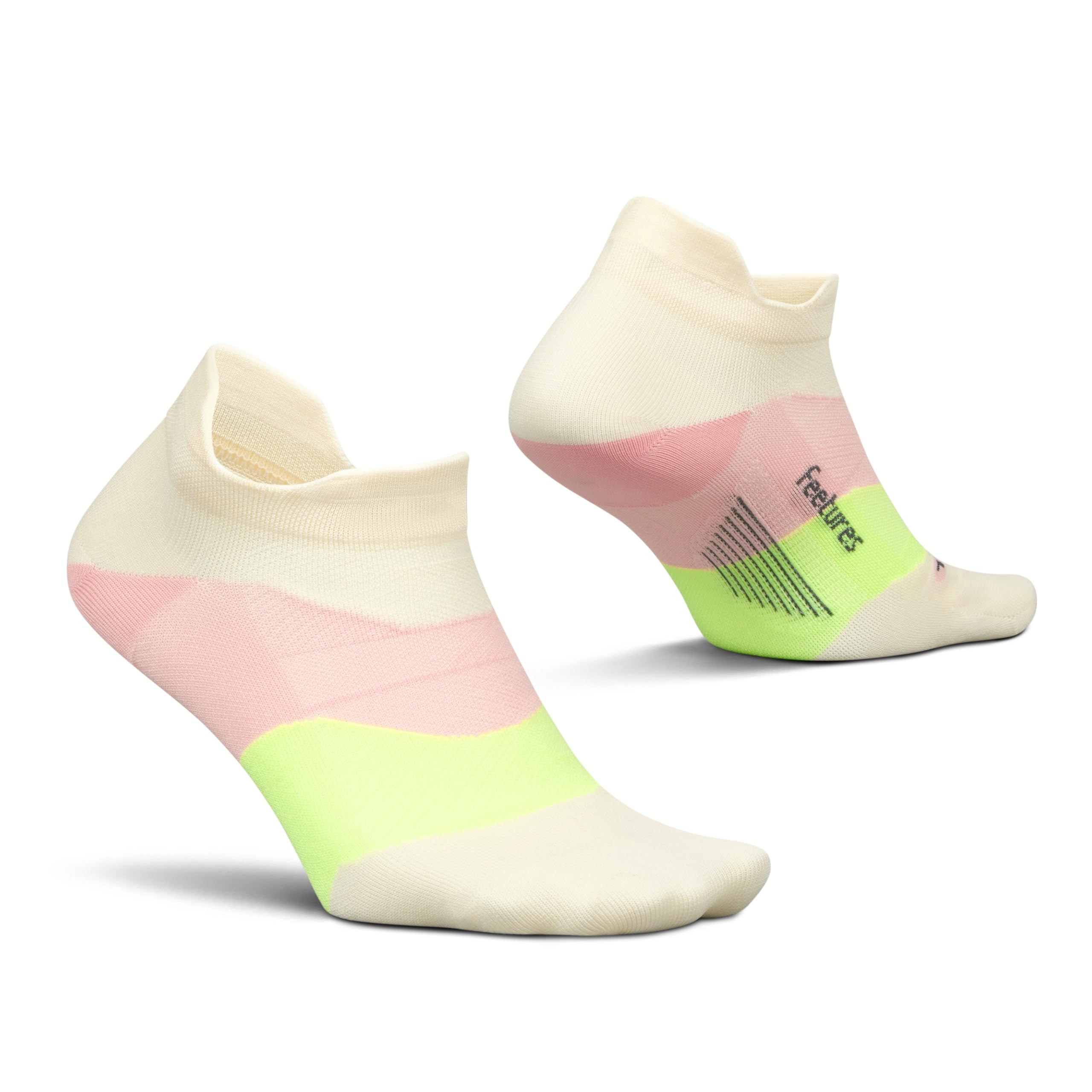 Feetures Elite Ultra Light Cushion Ankle Socks - Sport Sock with Targeted Compression - Sandy Melon, S (1 Pair)