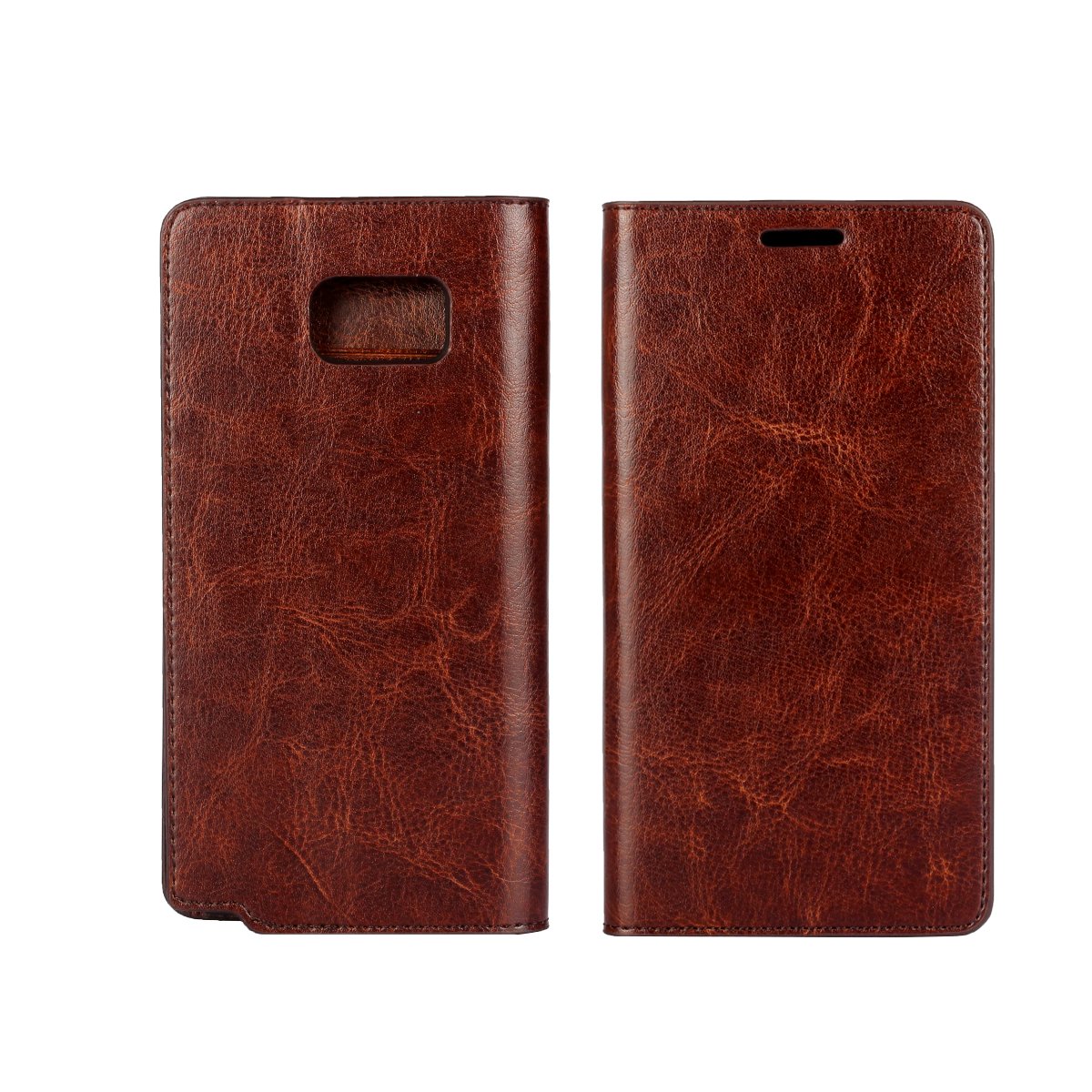 Copmob Samsung Galaxy Note 5 Case,Galaxy Note 5 Flip Case, Premium Folio Leather Wallet Case,[Kickstand/Function] [Card Slots/Money Pouch][Drop Resistance],Book Case for Samsung Note 5 - Dark Brown