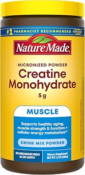 Nature Made Micronized Creatine Monohydrate Powder 5g per Serving, 200 g