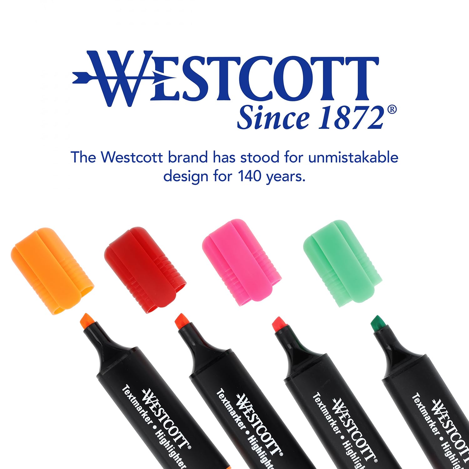 Lot De 20 Surligneurs Westcott - Couleurs Néon Et Pastel, Pointe Biseautée 2-5mm - Encre Allemande Résistante Au Séchage