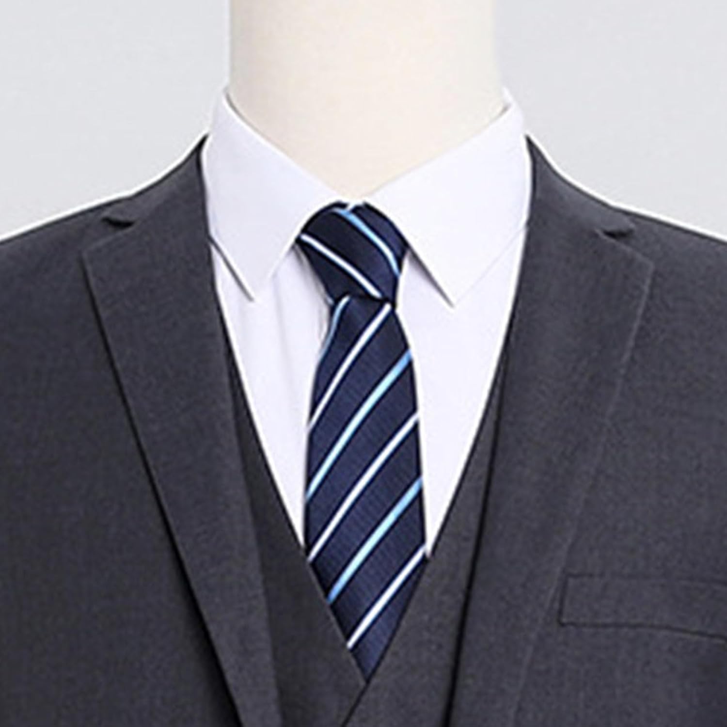 Men's Slim 4 Piece Suit Set Notched Lapel Business Tuxedo Suits Formal Wedding Blazer Jacket Vest Pants with Tie