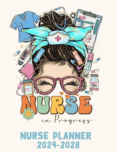 5 Years Nurse Planner 2024-2028: Monthly Organizer Gifts Idea For Future Nursing Student Female ( From January 2024 to December 2028 ) Size 8.5x11 Inches.