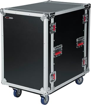 Gator Cases G-TOUR Series Deep Audio Road Rack with Heavy-Duty Casters and Tour Grade Hardware, 24" Rackable Depth, 16U G-TOUR 16U CAST