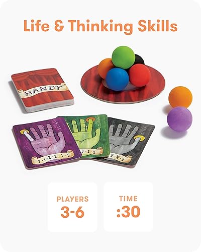 Miniatura 3 de SimplyFun Handy - Juego familiar para niños y adultos a partir de 8 años - Juego de habilidades motoras finas con bolas suaves y cartas, para aula