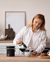 Vista 8 de Veken Recipiente de café con ventana, recipiente hermético de almacenamiento de alimentos de cocina de acero inoxidable con tapas, rastreador