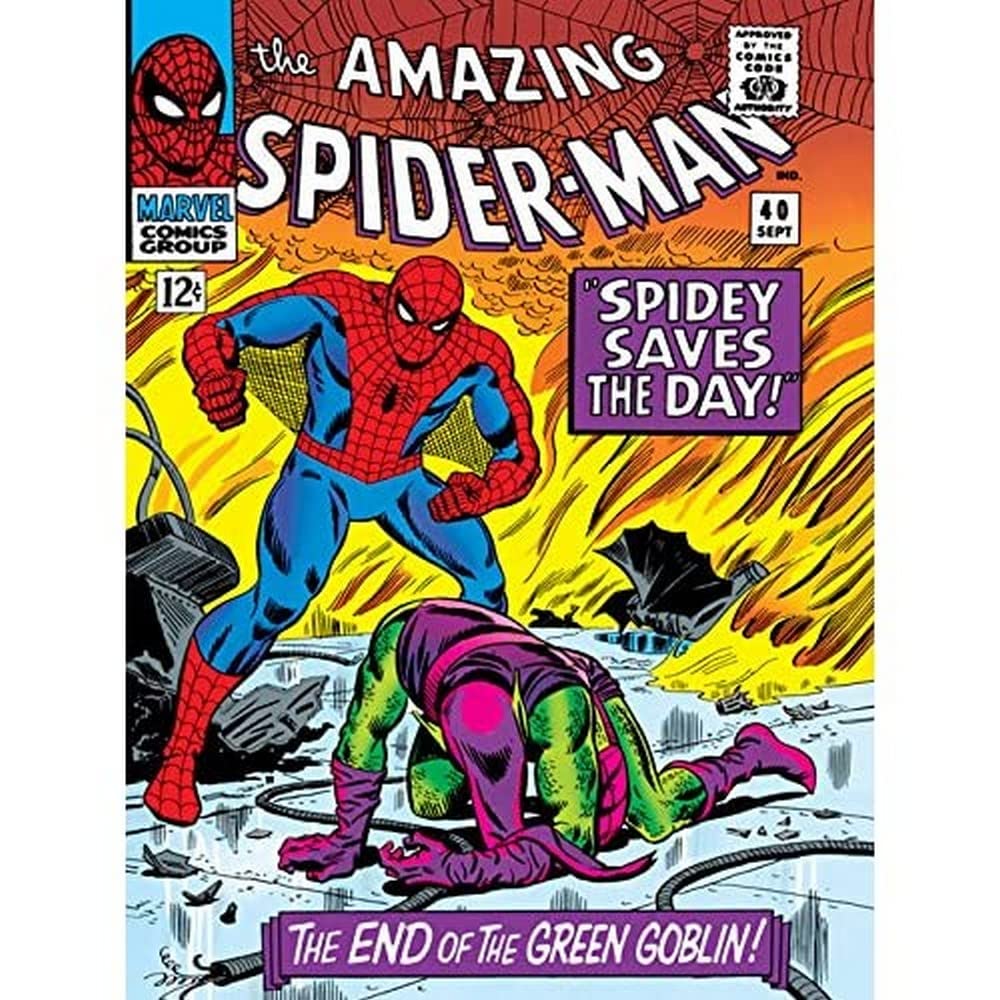 Marvel Multi-Colour "Spiderman End Of The Green Goblin" Canvas Print, Cotton, 3.20 X 60.00 X 80.00 Cm