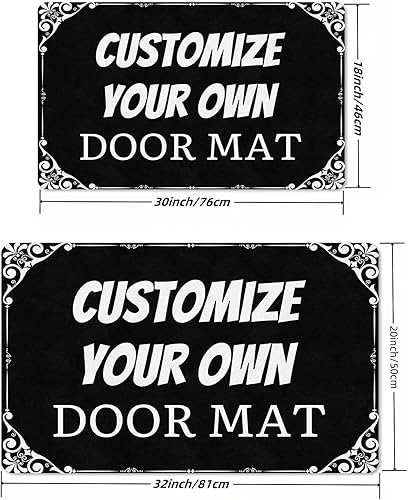 Miniatura 13 de Personalized Text/Logo/Photo Doormat - Custom Welcome Mat with Non-Slip Backing Indoor/Outdoor Customized Home Entrance Bathroom Kitchen Camping Mats