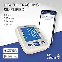 Vista 2 de Zewa Premium Automatic Blood Pressure Monitor with Bluetooth and Extra-Large Display for Android & iOS