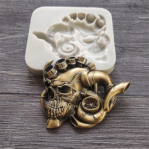 Miniatura 3 de Molde de silicona monstruo para pastel de fondant, molde de chocolate con calavera monstruo, molde de cocina para hornear, moldes de decoración de