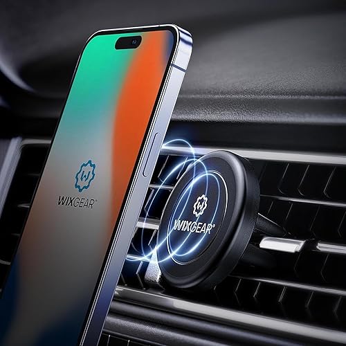 Miniatura 2 de WixGear Soporte magnético universal para ventilación de aire para teléfono con tecnología Fast Swift-Snap para teléfonos inteligentes y mini