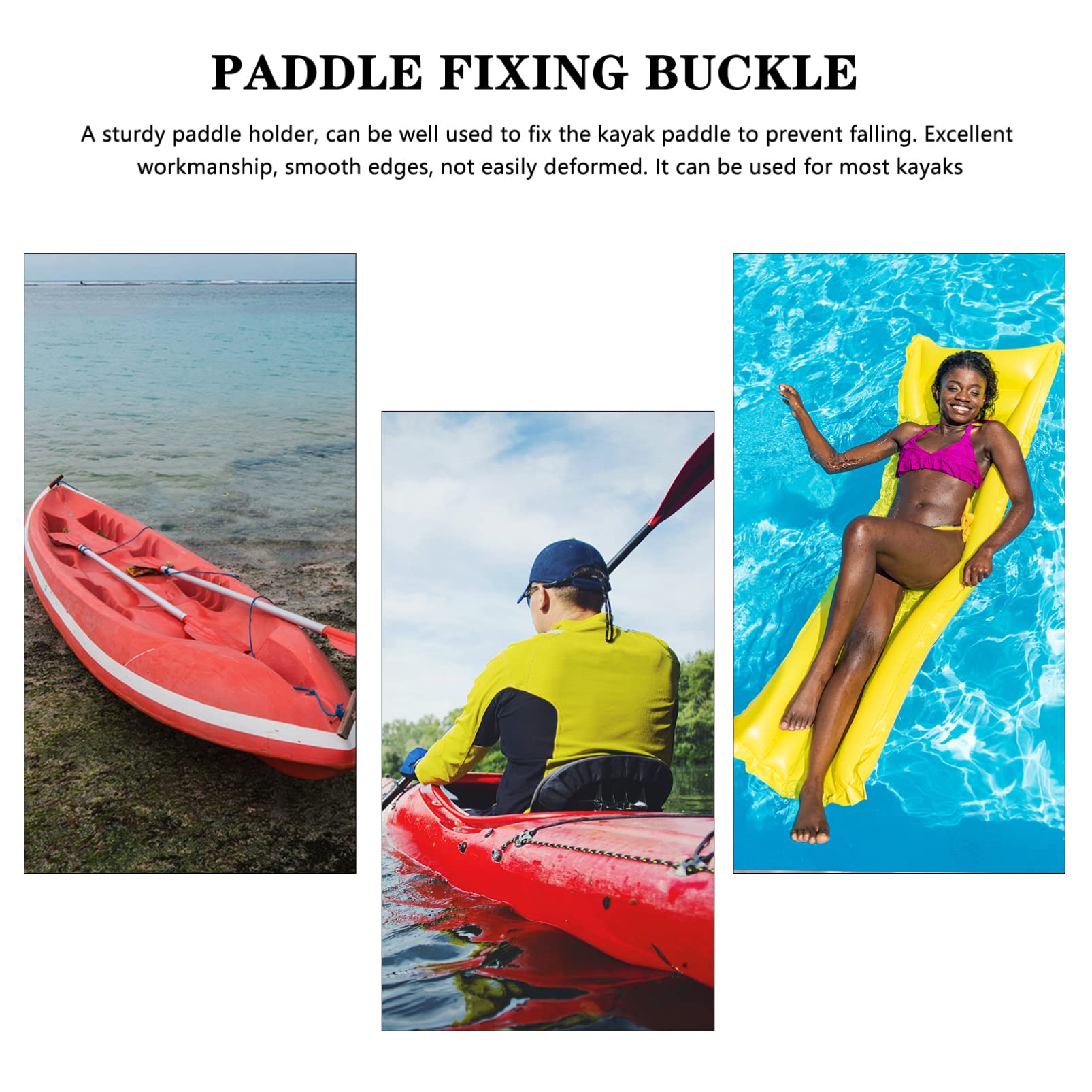 ibasenice Paddelschnalle Kajak Paddelhalter Clip Universeller Paddelhalter Paddelklemme Für Kanus Halter Für Paddelhalterung An Deck Montierte Paddelklemme Paddel-Clip Plastik Black