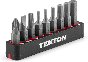 TEKTON 1/4 Inch Bicycle Bit Set with Rail, 9-Piece | DZZ93003