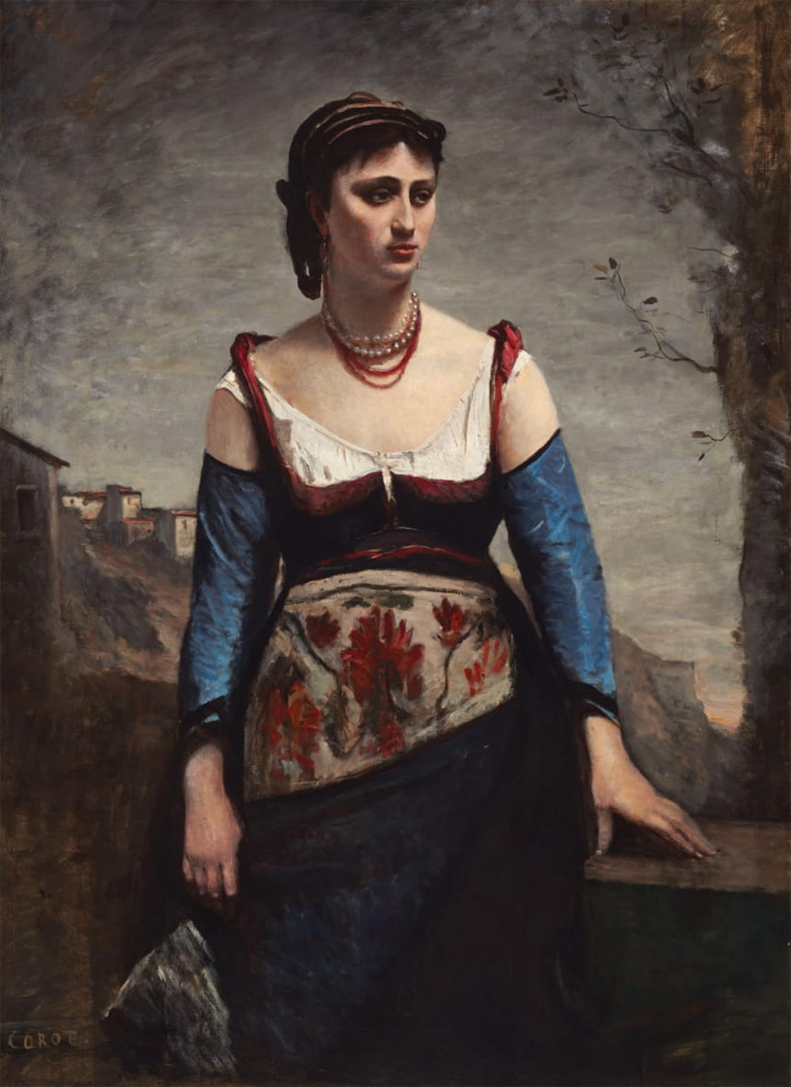 SERENDIPITP Aesthetic Poster Photo Wall Print Retro Picture Agostina by Jean Baptiste Camille Corot Modern Wall Artwork for Home Decor 60x90cm