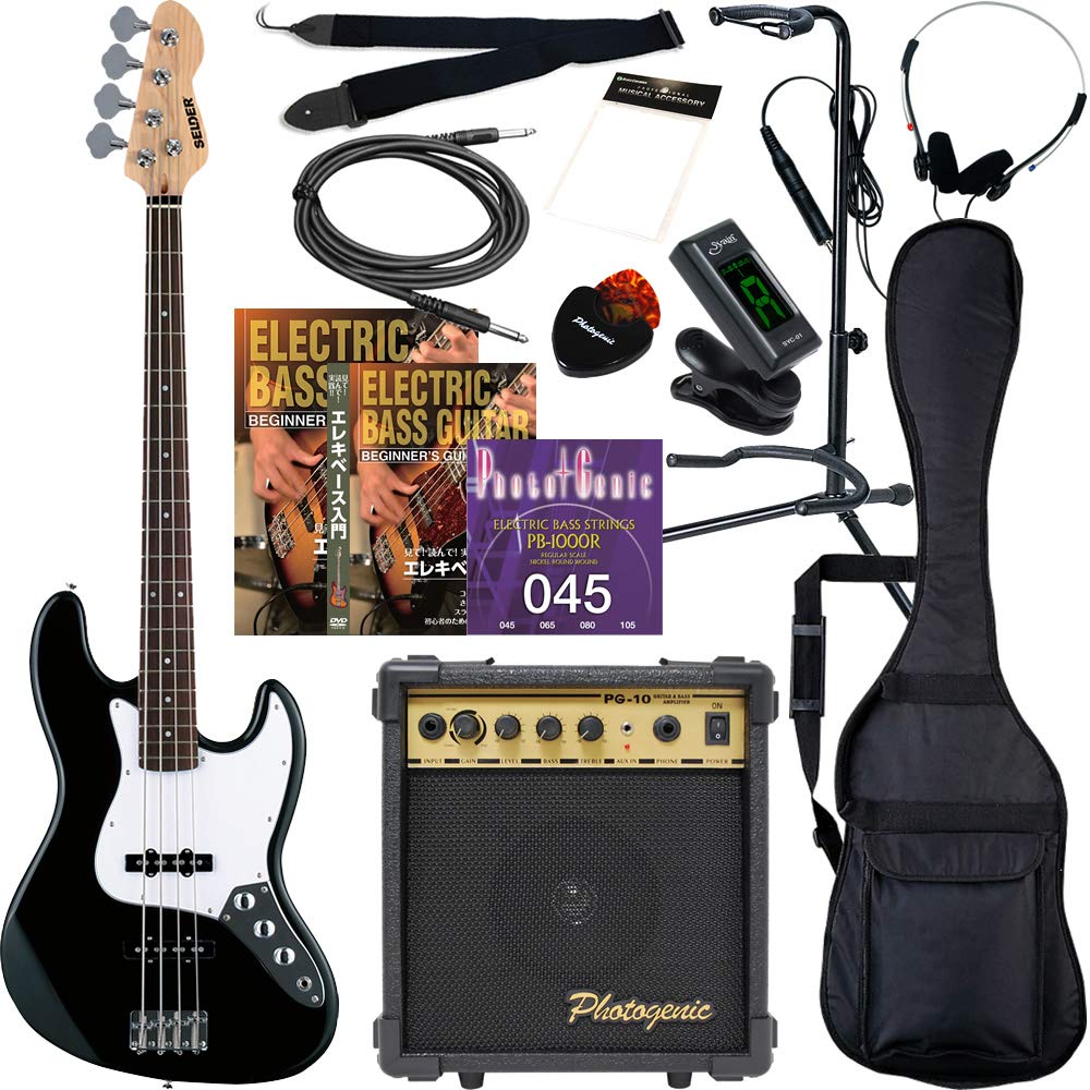 ✨美品✨ SELDER セルダー ジャズベース JB-30 イエロー 初心者 Amazon | SELDER セルダー ベース ジャズベースタイプ JB-30/BK/W