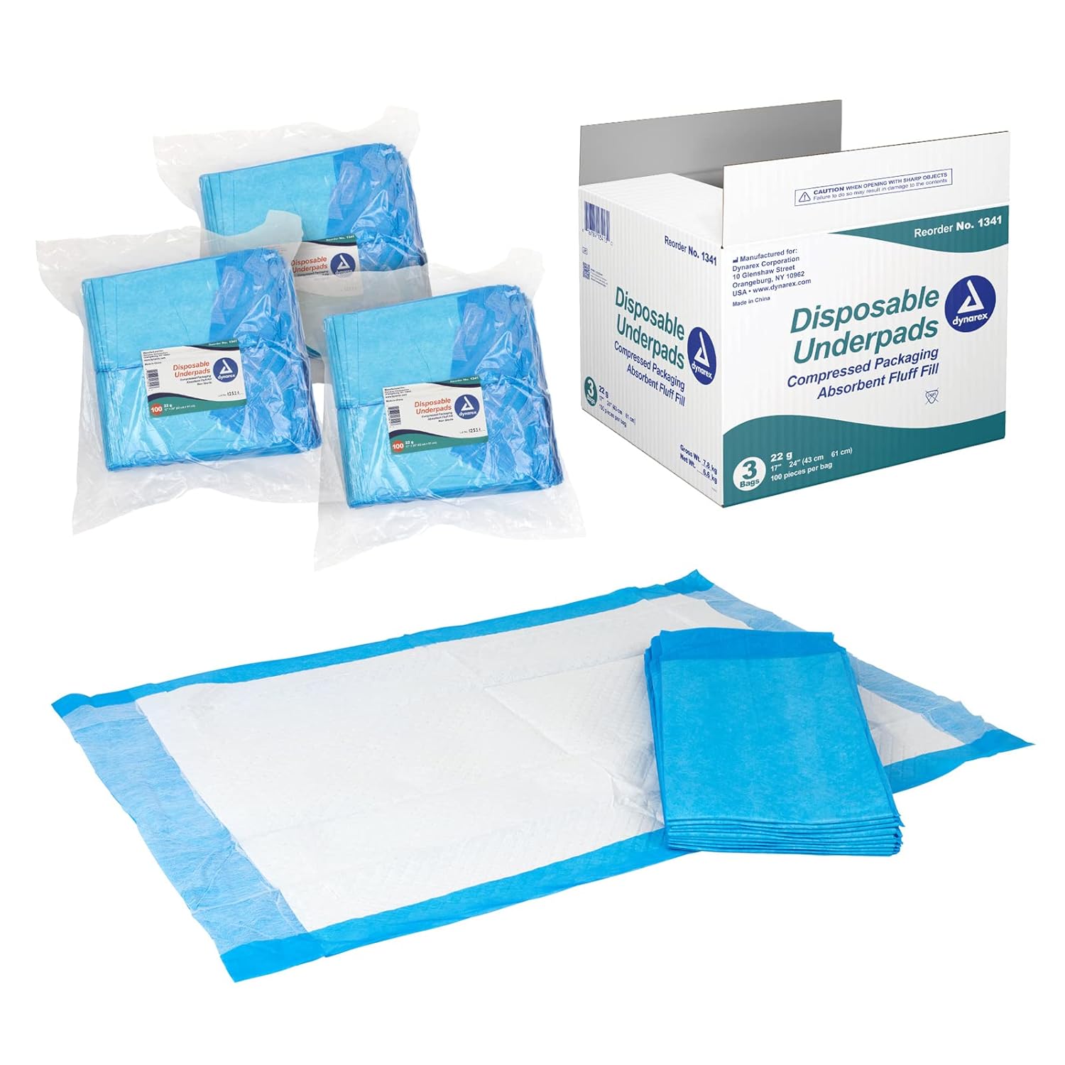 Dynarex Disposable Underpads, MedicalGrade Incontinence