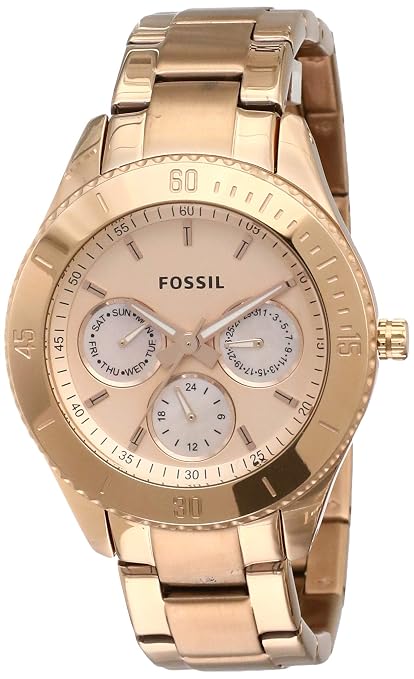 Buy Fossil Stella Analog Rose Gold Dial 
