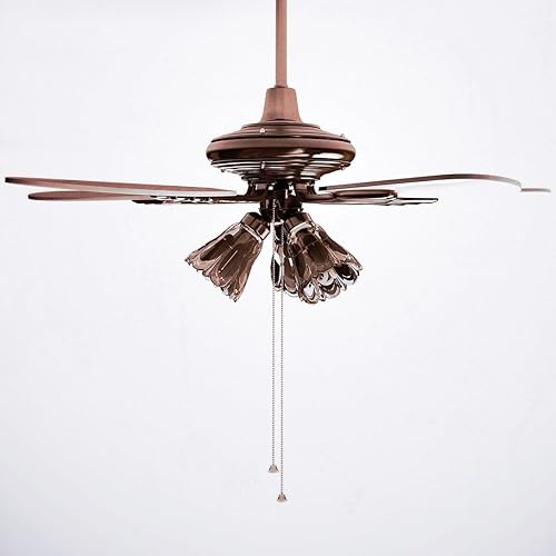 Miniatura 7 de Paquete de 4 extensores de cadena para ventilador de techo, cada cadena tiene una longitud de 39 pulgadas (3.3 ft) con 8 conectores, bola de cuentas