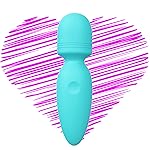 Mini Wand Massager,Small Cordless Handheld Massager with 10 Quiet Vibration Modes, Personal Handheld Rechargeable Massager for Neck Shoulder Back Body