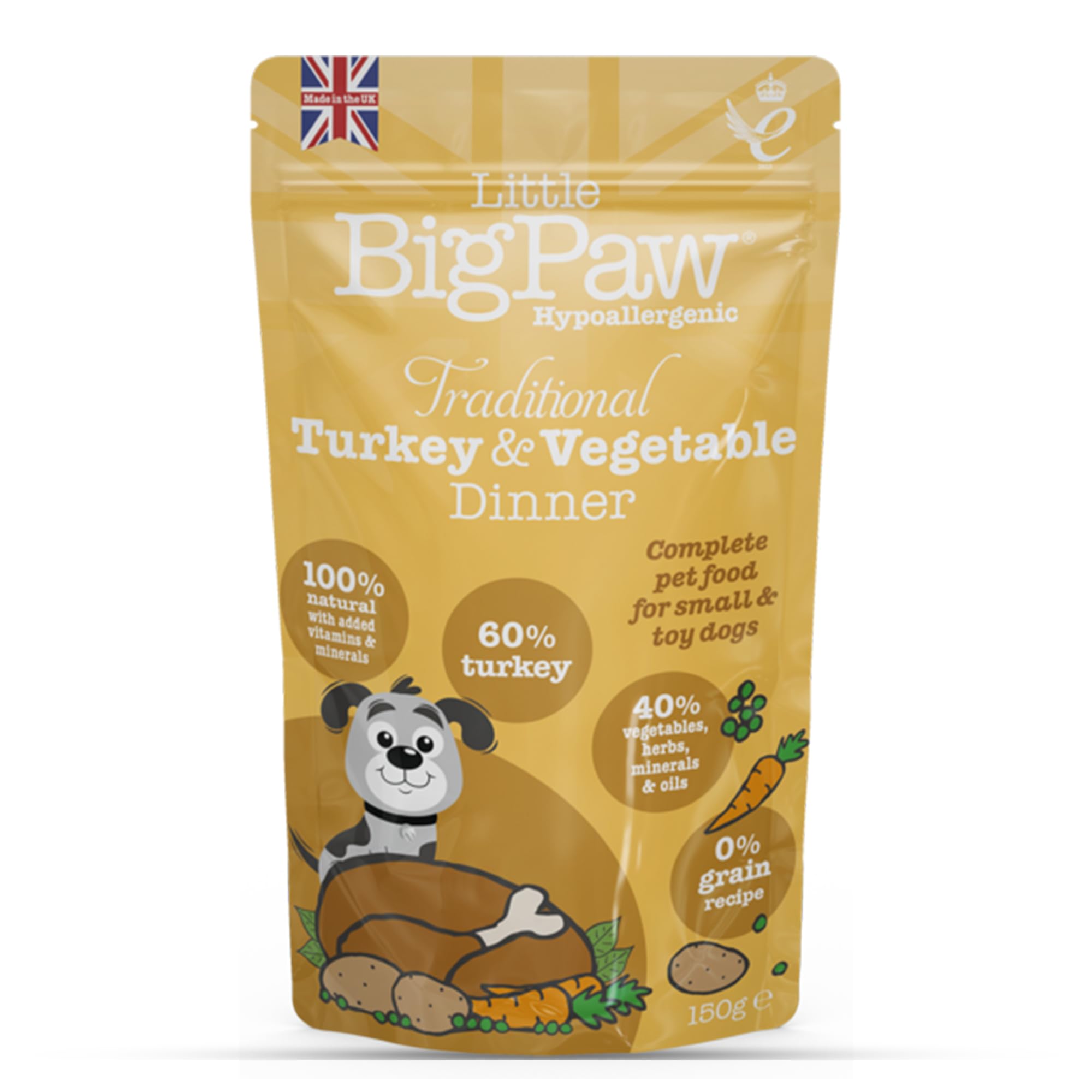 Little Big Paw Traditional Turkey & Vegetable Dinner For Puppy And Small Dogs, Grain Free And Hypoallergenic Dog Wet Food, 150 Gms Each (Pack Of 7) (B01K9PJ434) Amazon Price History, Amazon Price Tracker