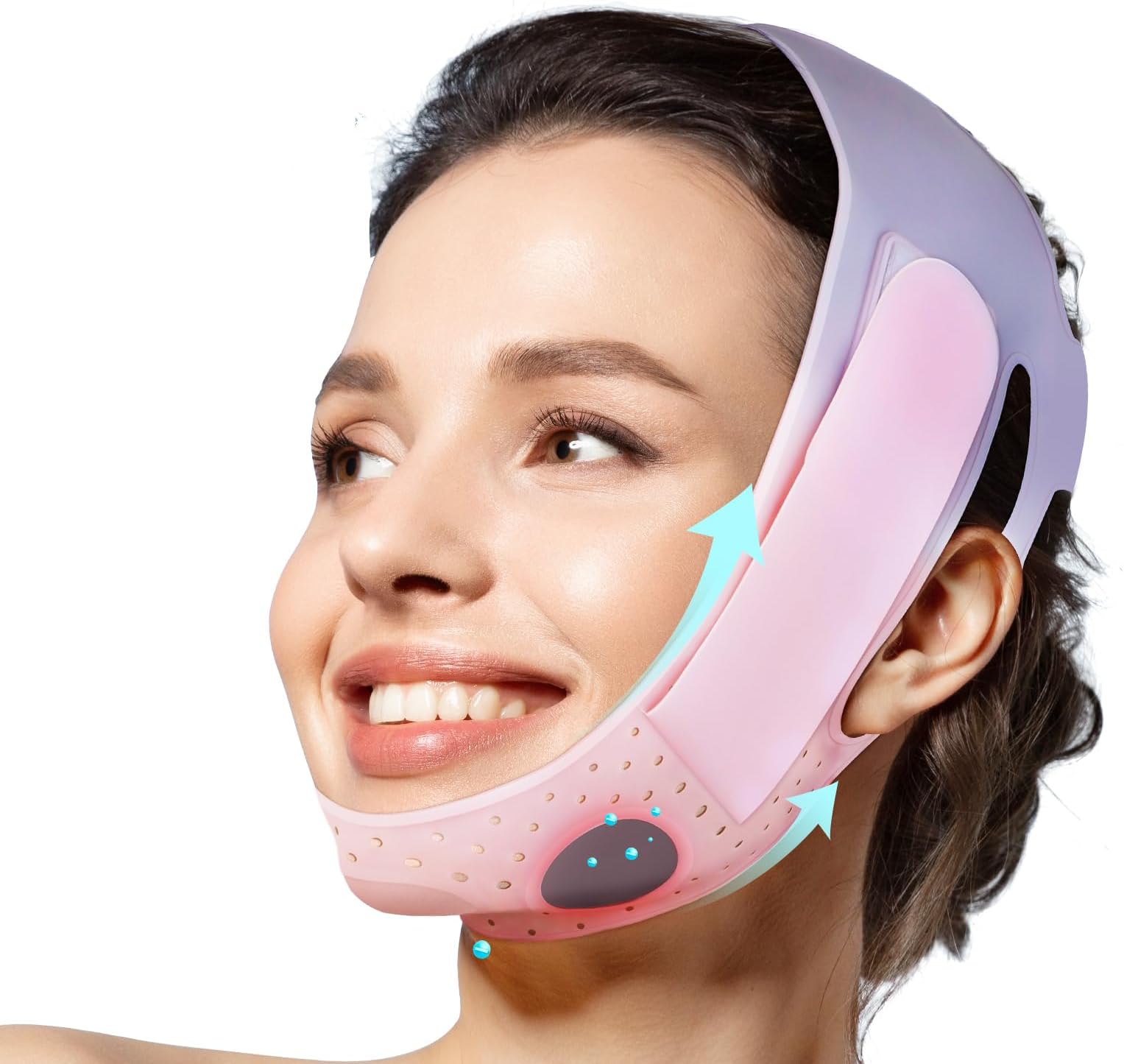 JUSRON V Line Face Lifting Tape Face Strap, Soft Silicone Chin Strap Face Shaper to Removing Double Chin for Women and Men