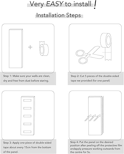 Miniatura 8 de Paneles acústicos, paquete de 2 paneles acústicos envueltos en tela de 36 x 12 pulgadas, paneles de pared acústicos insonorizados que absorben el
