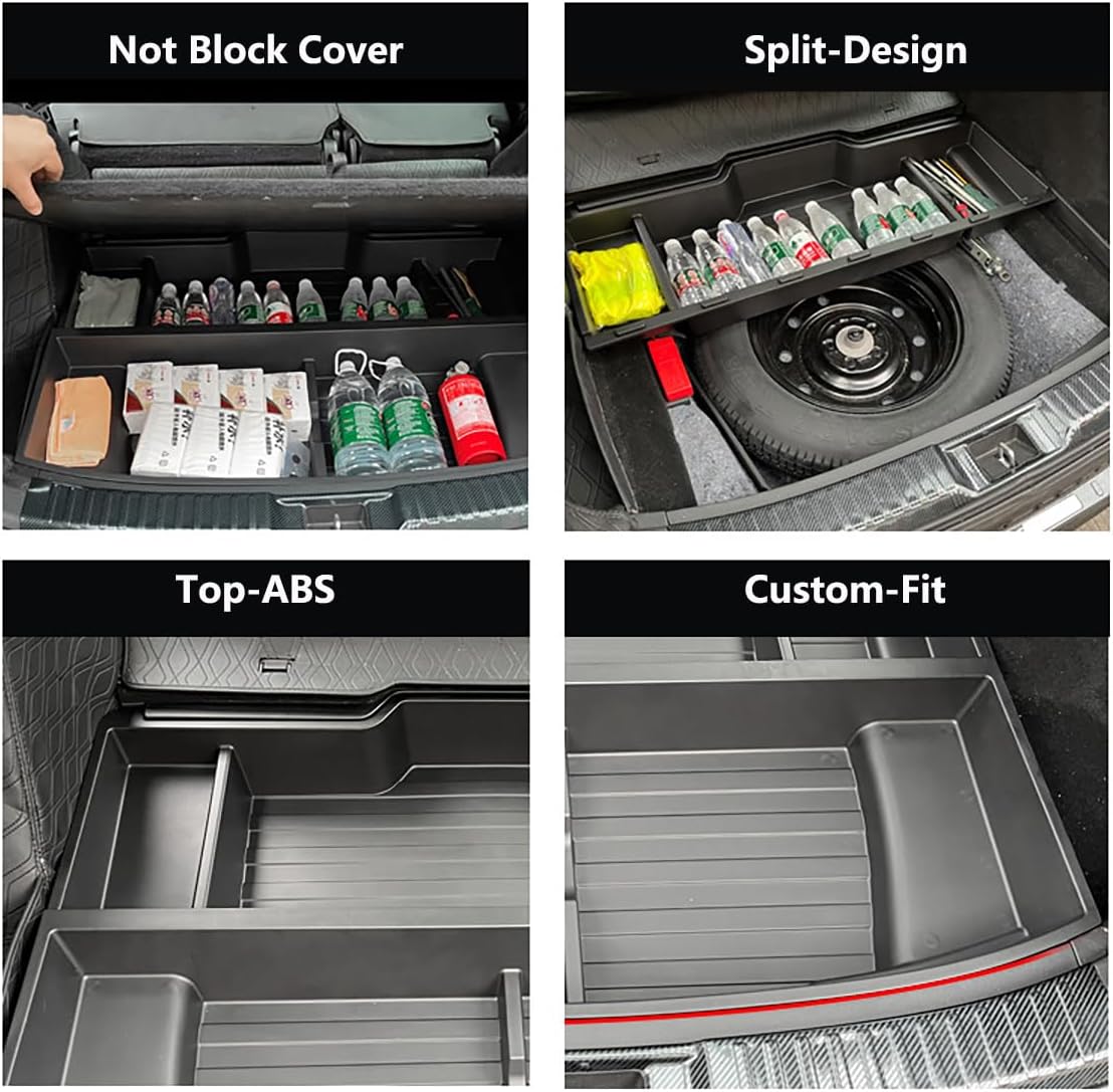 Trunk Organizer Tray for 2023-2026 Honda CR-V, Waterproof Insert Cargo Rear Hatch Hidden Storage Box fits Honda CRV EX EX-L LX Accessories 2023 2024 2025