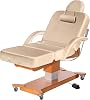 Master Massage Maxking Comfort Elctric Lift Spa Salon Stationary Pedestal Flat Beauty Bed (Black)