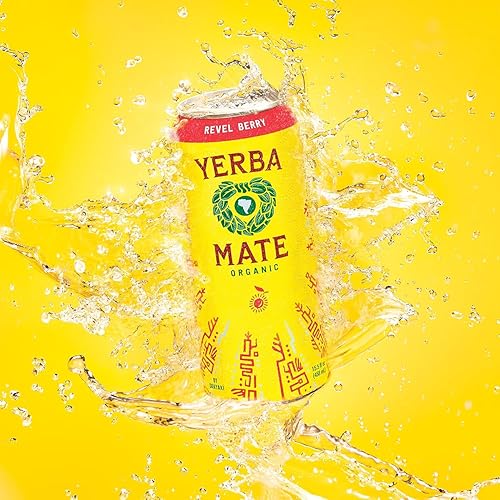 Miniatura 4 de Guayakí Yerba Mate, alternativa a bebida energética, sabor orgánico a bayas Revel, 15.5 onzas, 150 mg de cafeína natural, energía suave y enfoque