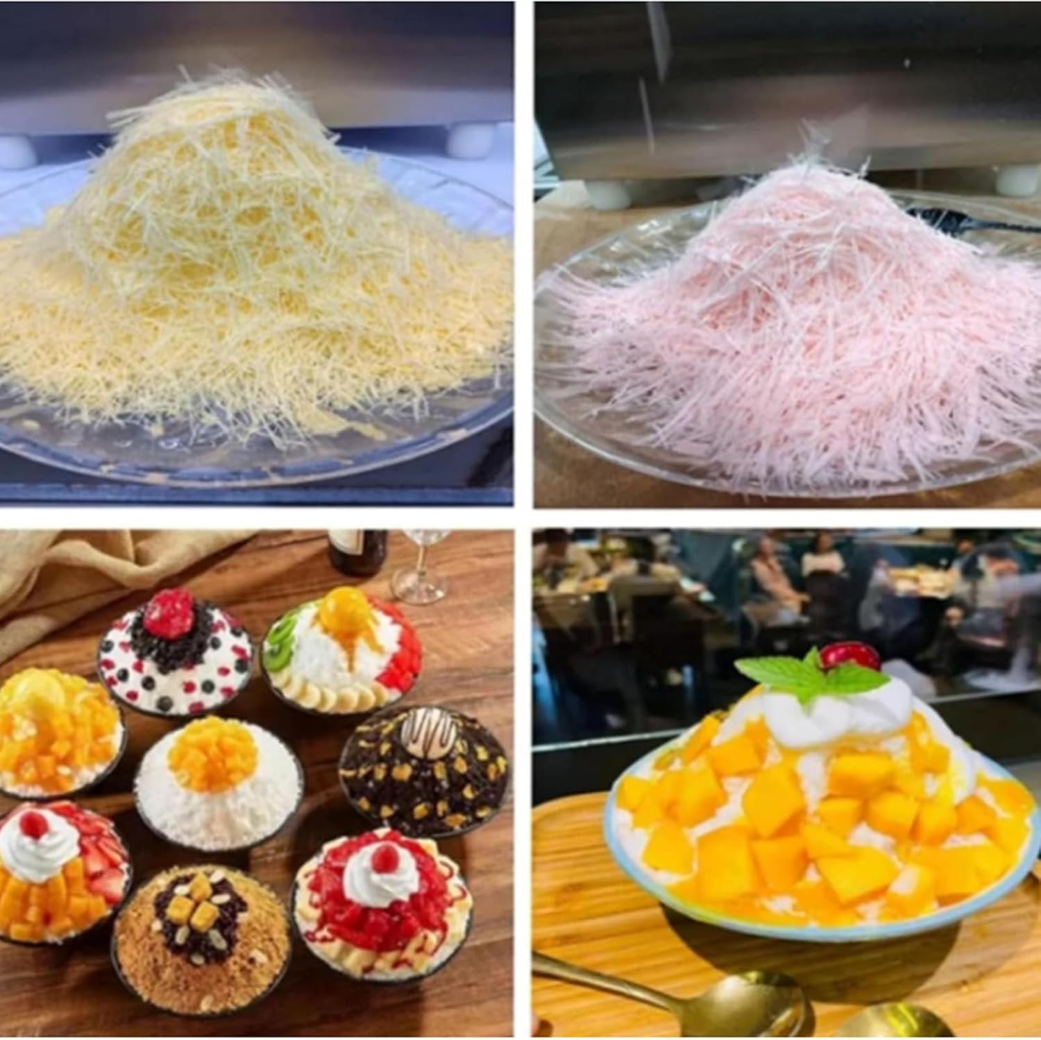 Snowflake Ice Maker Machine, Korean Shaved Ice Machine, 60/120/180kg/DAY Bingsu, Speed Adjustable, for Cafes and Milk Tea Shops Automatic Bingsu Maker 120KG