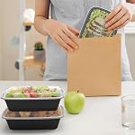 Meal Prep Containers Reusable 38oz - Food Containers with Lids 50 Pack, Disposable to Go Containers, Leakproof Food Prep Containers, Stackable, Takeout, BPA-Free, Microwave/Freezer Safe