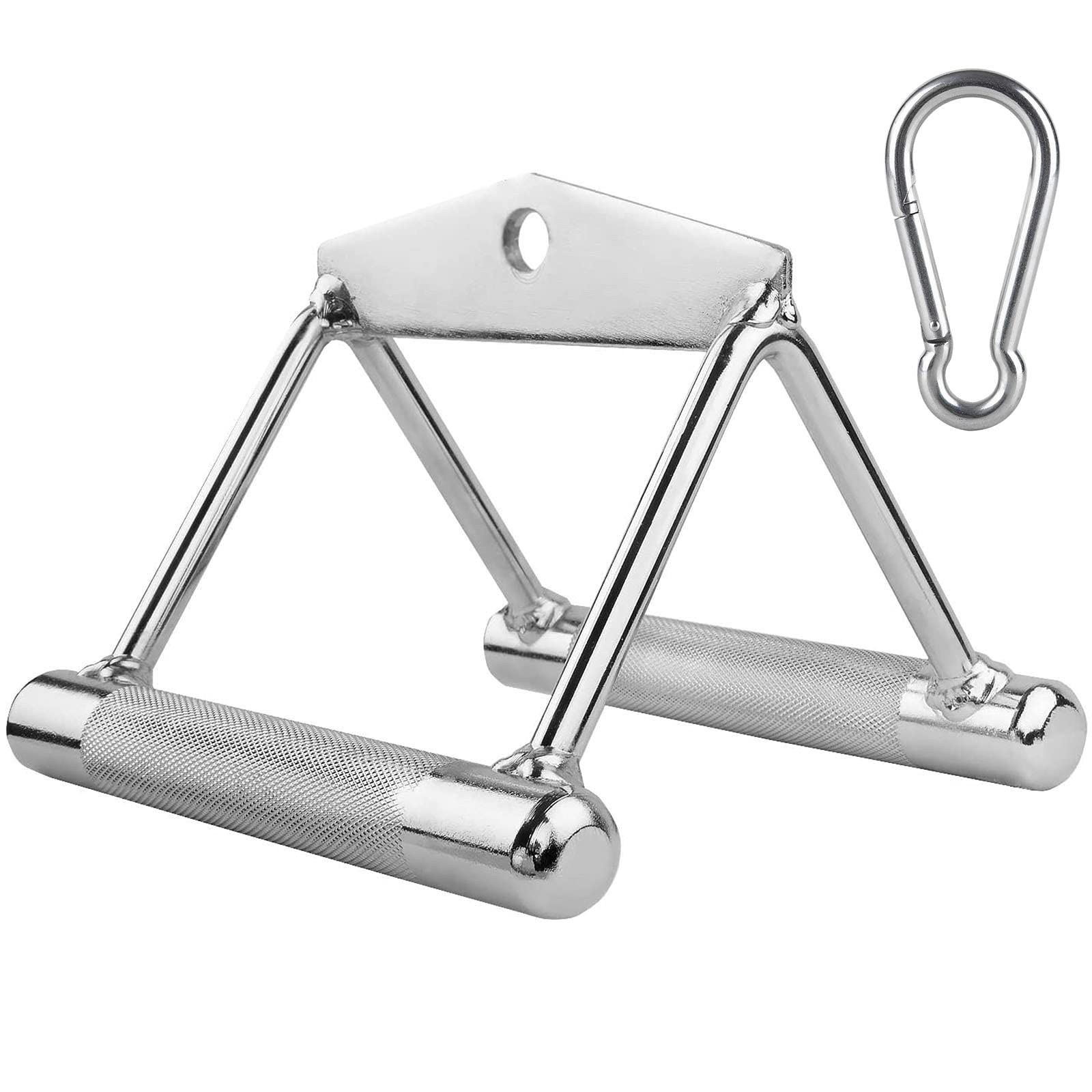 Mango paralelo, torre de fitness y polea de cable – Mango de remo, de acero macizo, mango de polea para estación de fuerza y cable