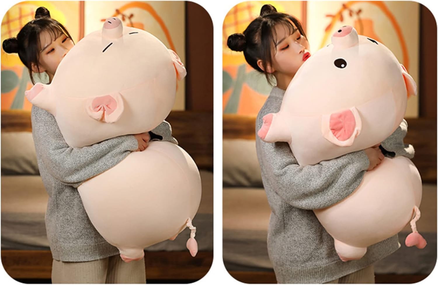 [ハウスXIN] ぶた ぬいぐるみ ブタ ぬいぐるみ 豚 大きい ぶた 抱き枕 色 縫い包み 記念日贈り物 ふわふわぬいぐるみ 40