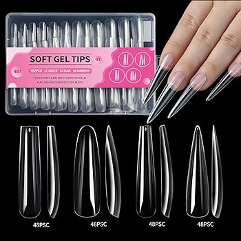 Amazon | 192x/ボックス ソフトジェルチップ エクストラロング