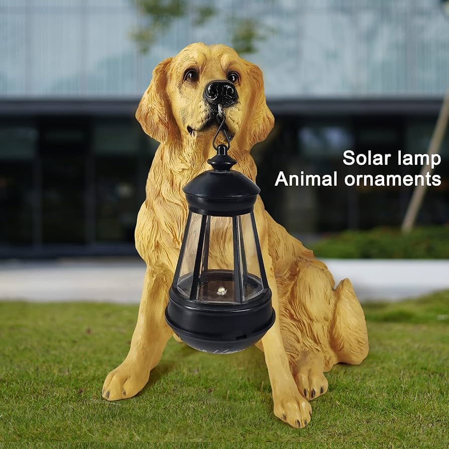 Golden Retriever Windspiel Mit 12 Glocken - Metall Windfänger Für Garten Deko