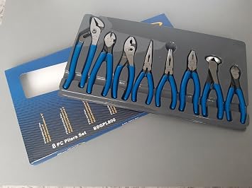 BluePoint BDGPL800, 8PC, Dipped Grips, Pliers Set