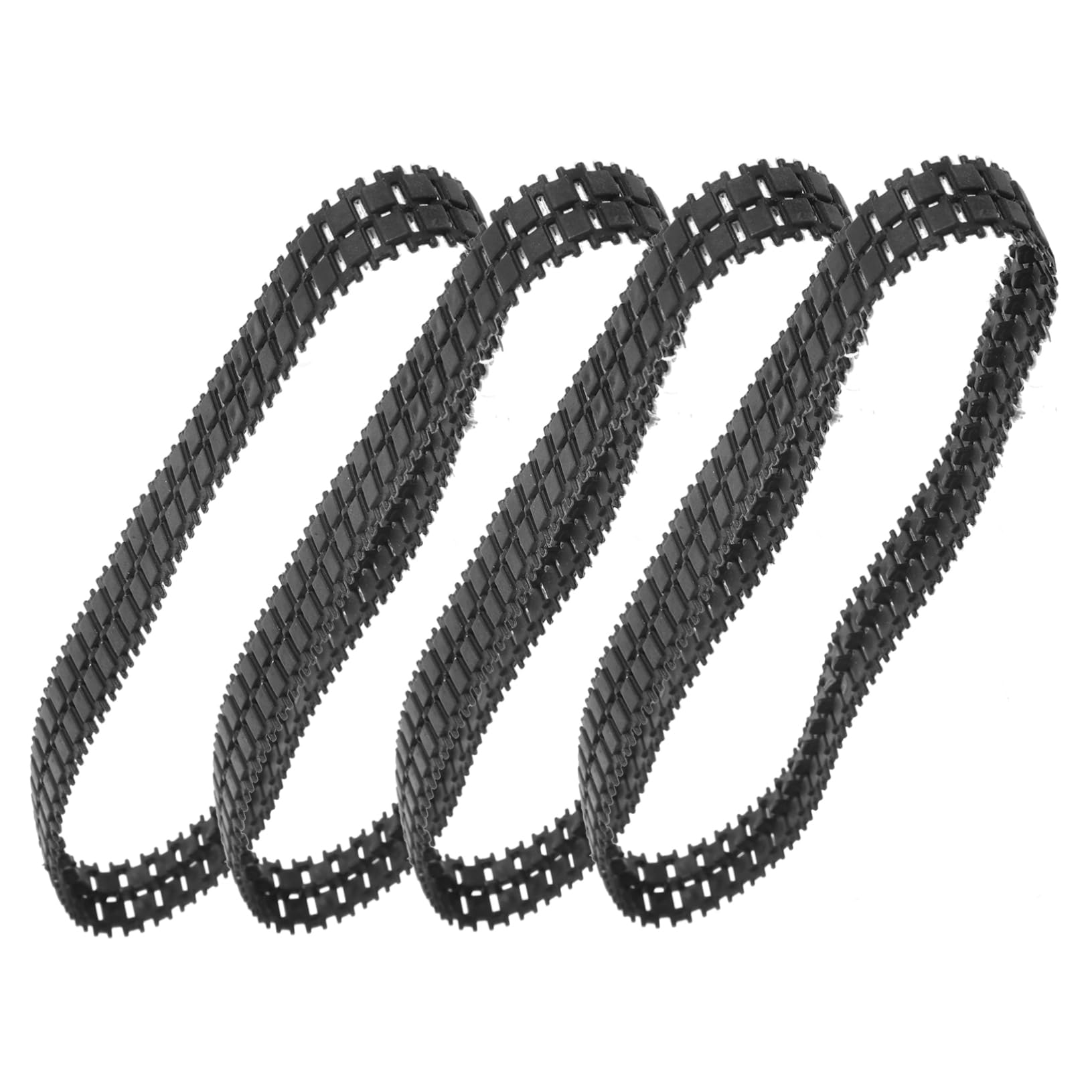 GARVALON 4pcs DIY Tank Tracks Rubber Toy Tank Treads for Replacement Model Making