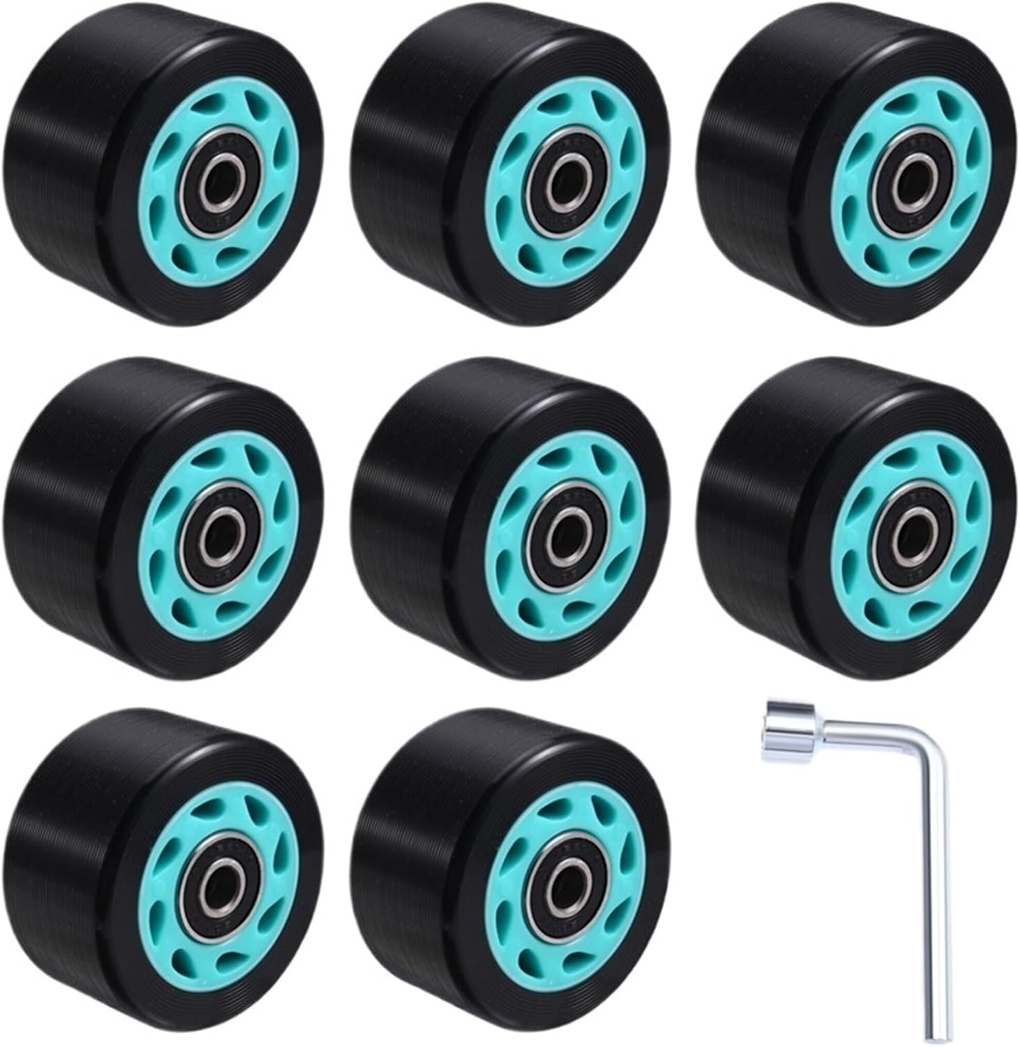 Roller Skate Wheels 8pcs 58X32mm 88A Double Row Roller Skates Accessories Speed Wheels Car Line Wheel Four Skateboard PU