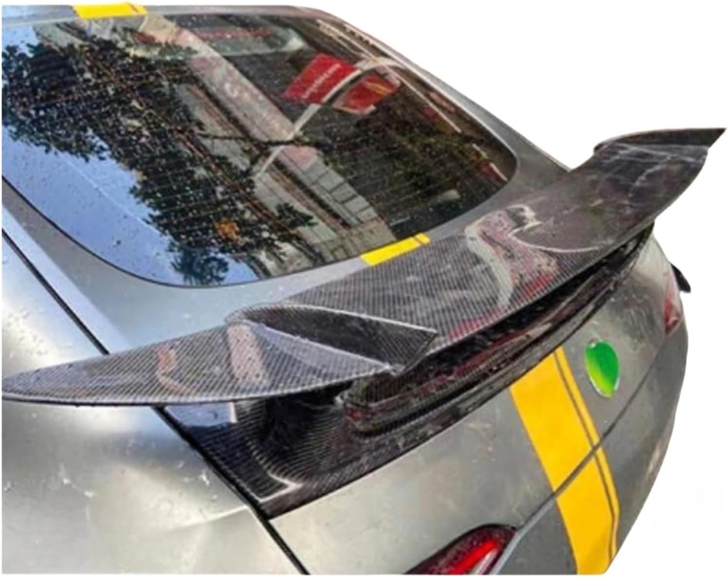 Compatible for Benz AMG GT GT50 GT53 Carbon Fiber Spoiler Rear Wing Auto Racing Car Styling Tail Wing Body Kit(Carbon Fiber Color)