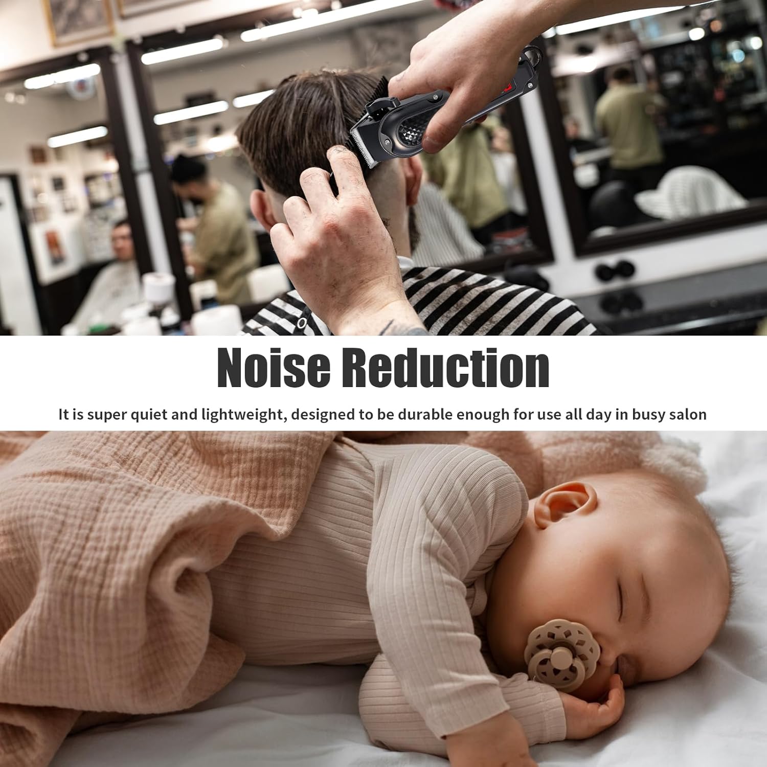 Professional Hair Clipper and Shaver Set, Hair Clippers for Men, T-Shaped Sideburn Trimmers, Cordless Hair Clippers and Shaving Kit. - Image 7