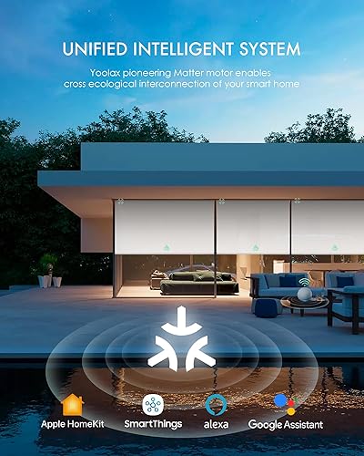 Miniatura 131 de Yoolax Persianas inteligentes, persianas enrollables motorizadas, persianas automáticas para ventanas, persianas motorizadas compatibles con Alexa