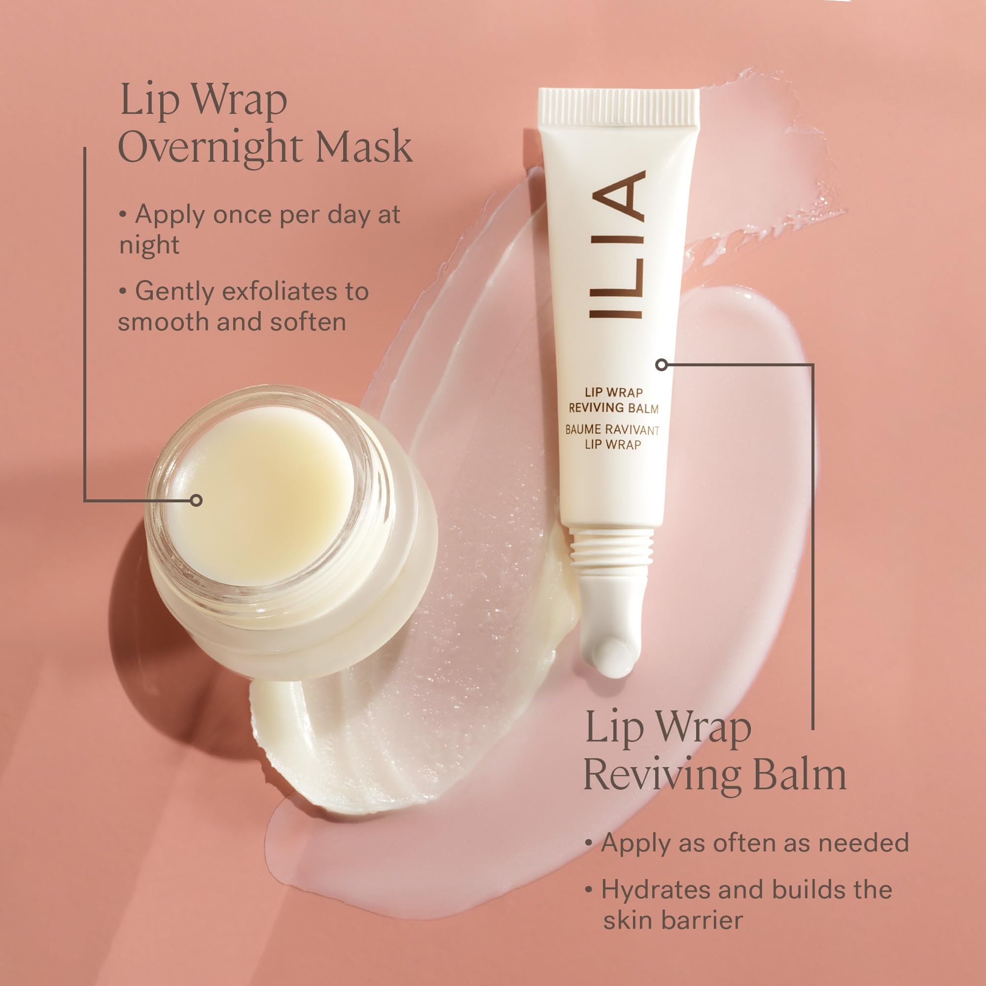 ILIA Lip Wrap Overnight Treatment Mask – Exfoliating Lip Hydration