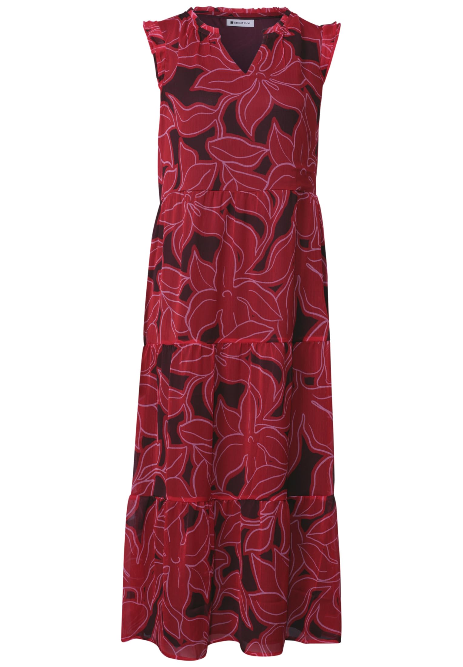 Street One Maxi-Kleid aus Chiffon mit Print