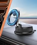 Support de téléphone de voiture magnétique pour MagSafe, Strong Suction Cup Support de téléphone pour le tableau de bord de voiture & Pare-brise, 360° Rotation & Support de téléphone portable pliable et réglable pour voiture, Convient iPhone 12-17 Series