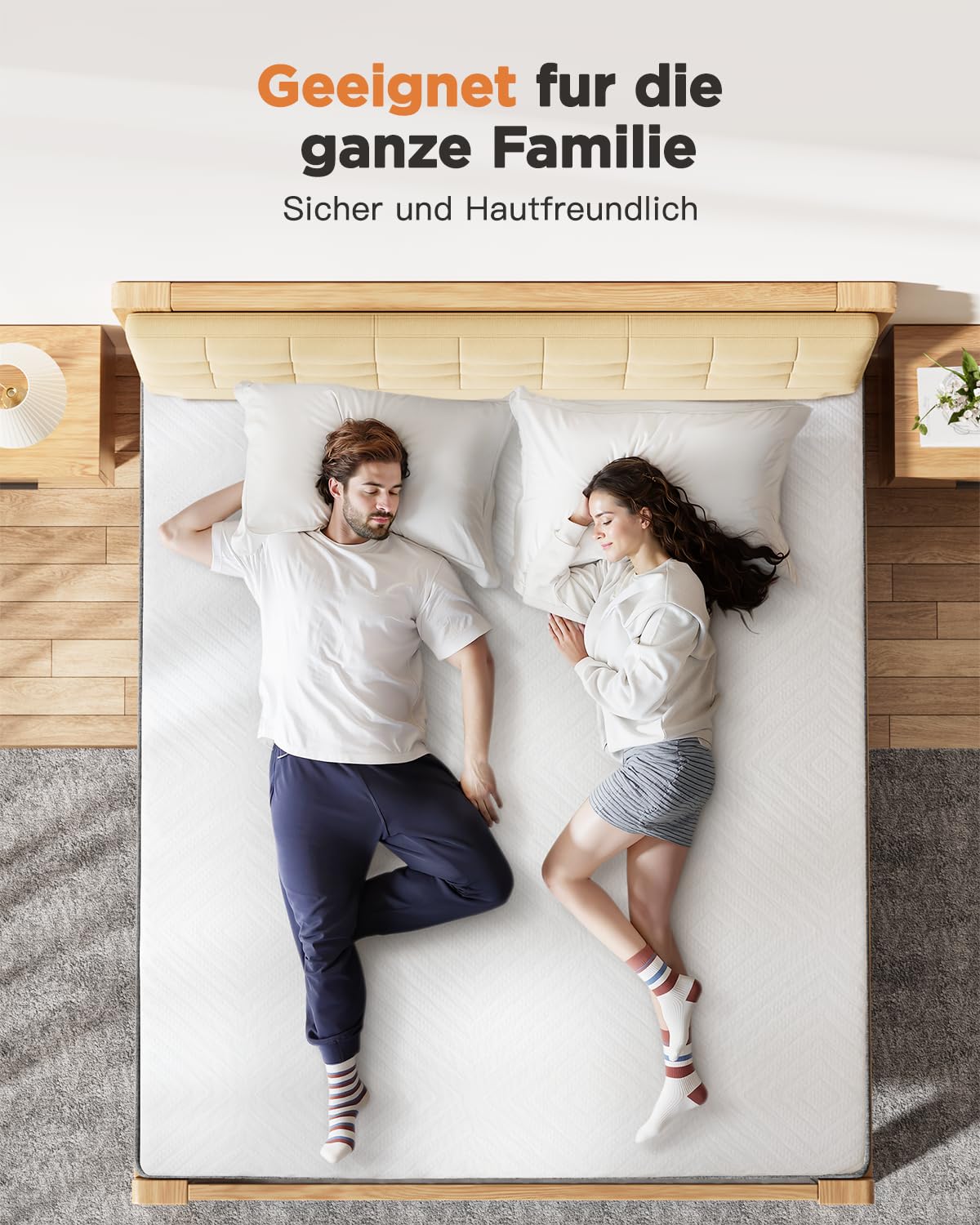 MISSCOZY Matratzen Topper 180x200cm, 9cm Höhe Matratzentopper, H2&H3 Gel Memory Foam Matratzenauflage mit Öko-TEX Zertifiziert für Boxspringbett Wohnwagen Schlafsofa, Waschbar