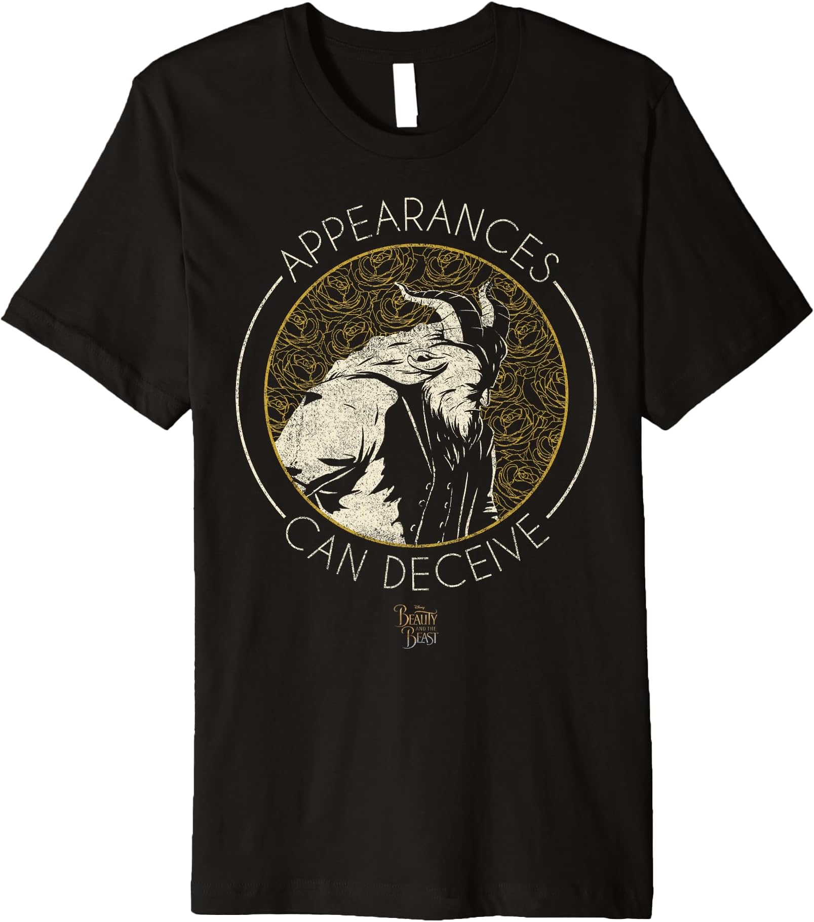 Disney Beauty and the Beast Appearances Can Deceive Portrait Premium T-Shirt