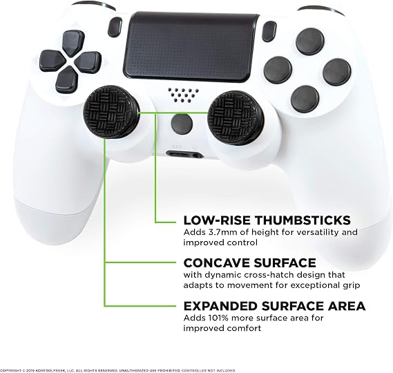 KontrolFreek Omni for PlayStation 4 (PS4) and PlayStation 5 (PS5) | 2 Performance Thumbsticks | 2 Low-Rise Concave | Black