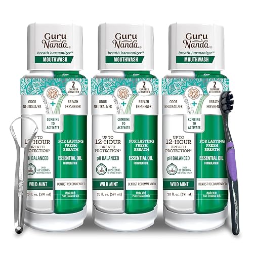 GuruNanda Dual Barrel Breath Harmonizer Mouthwash - Freshens Breath -